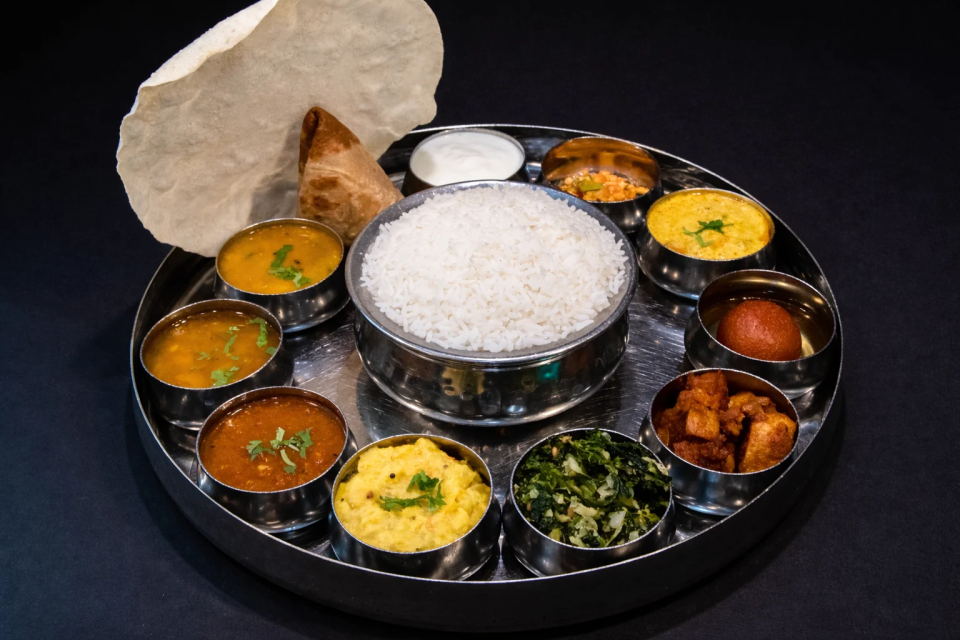 south indian thali