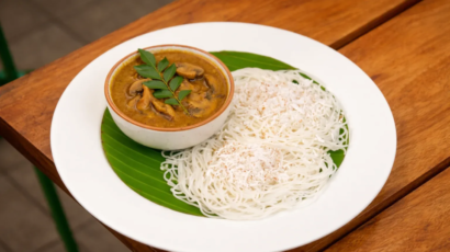 Idiyappam with Mushroom Paya